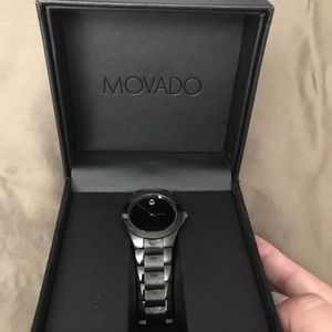 EUC Movado Black/Charcoal watch